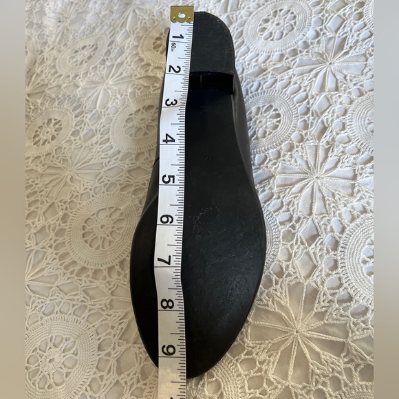 Vintage Black leather heeled ballet flats - Picture 8 of 11